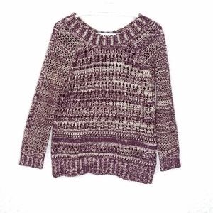 Narciso Rodriguez Purple Open Knit Sweater